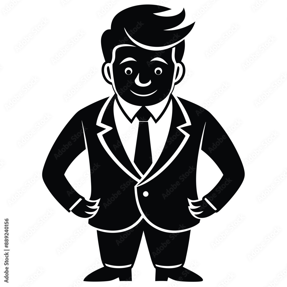 Businessman cartoon vector, isolated on a white background Businessman cartoon vector, isolated on a white background
