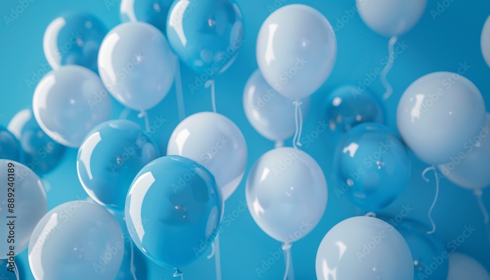 White and Blue Balloons White and Blue Balloons