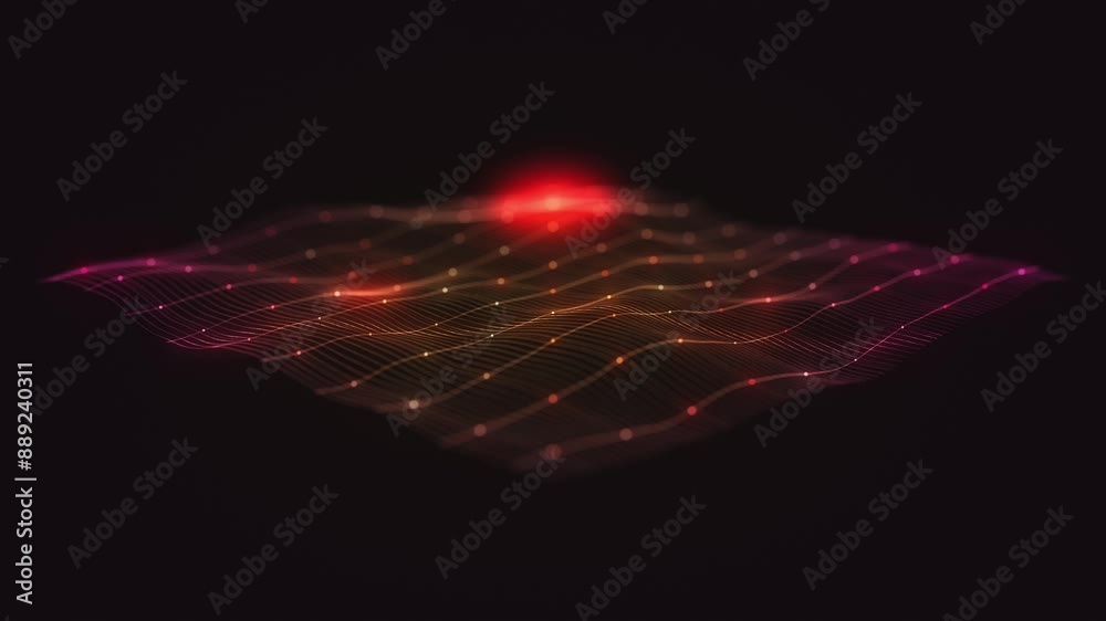 custom made wallpaper toronto digitalAbstract Colorful Mesh Grid Background/ Animation of an abstract glowing mesh surface waving with depth of field blur