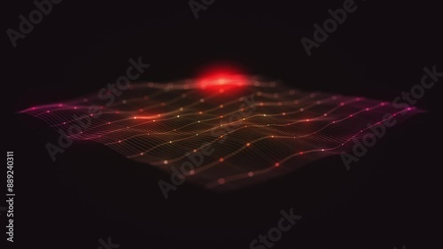 Wallpaper Mural Abstract Colorful Mesh Grid Background/ Animation of an abstract glowing mesh surface waving with depth of field blur Torontodigital.ca
