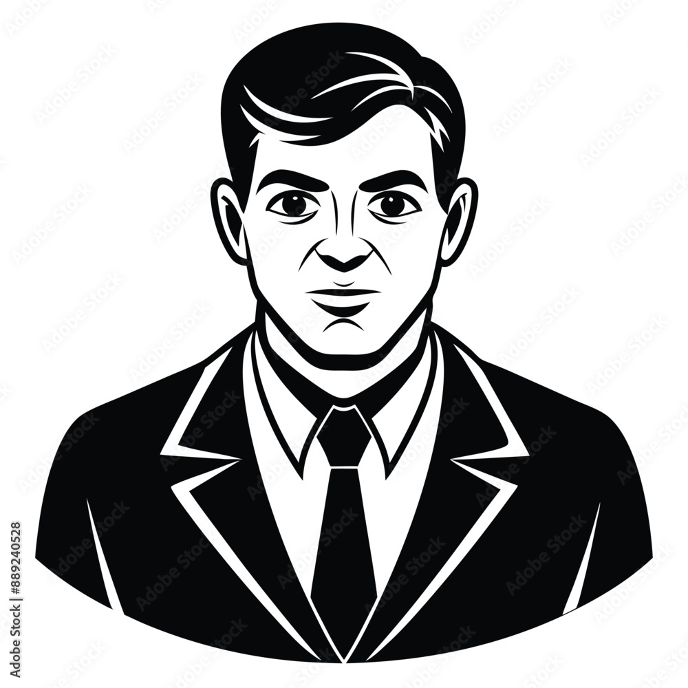Businessman cartoon vector, isolated on a white background 