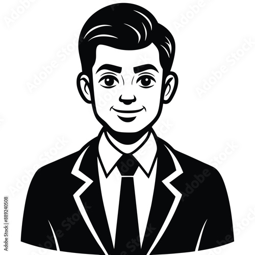 Businessman cartoon vector, isolated on a white background 