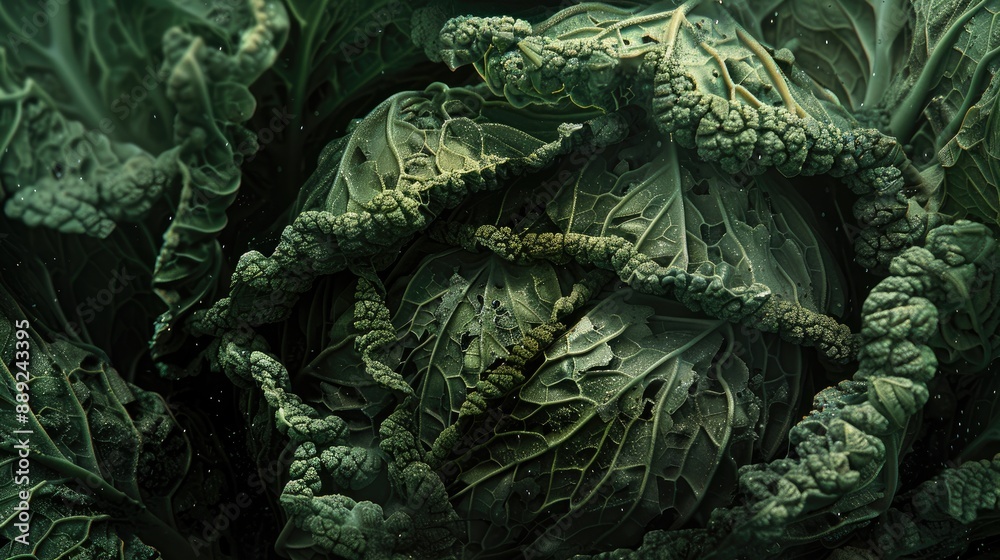 Close up of a Savoy Cabbage