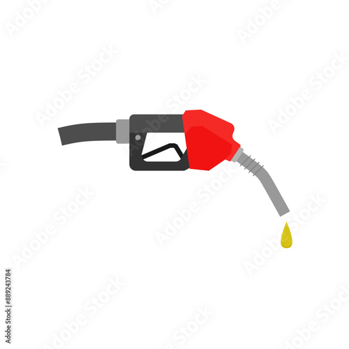 fueling nozzle gasoline vector illustration isolated on white background, diesel, gas isolated on transparent background. Art design petroleum fuel pump. Petrol station sign