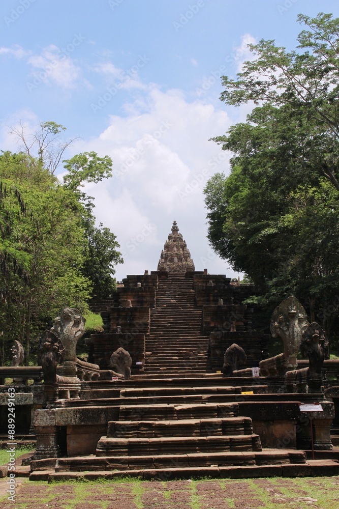 Stairway up to Phanom Rung temple in Thailand Stairway up to Phanom Rung temple in Thailand