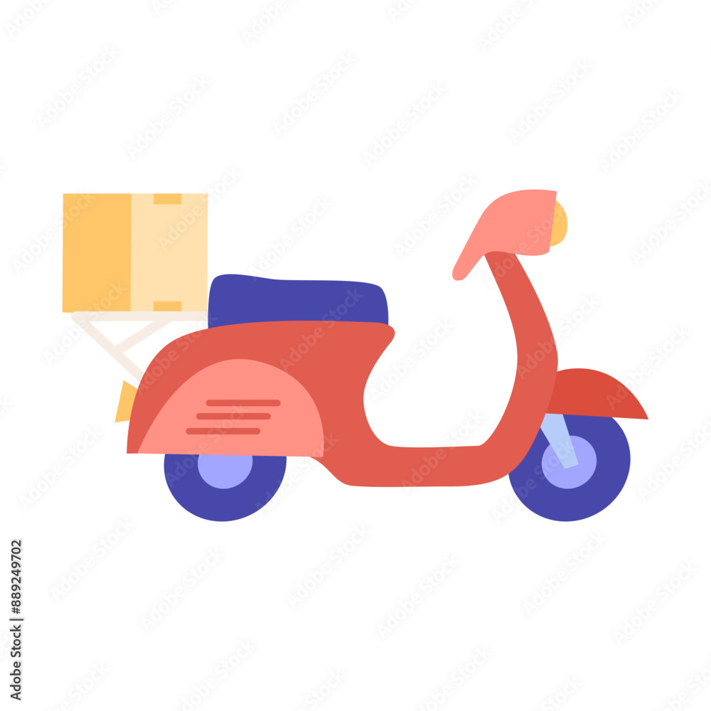 motorcycle delivery flat illustration motorcycle delivery flat illustration