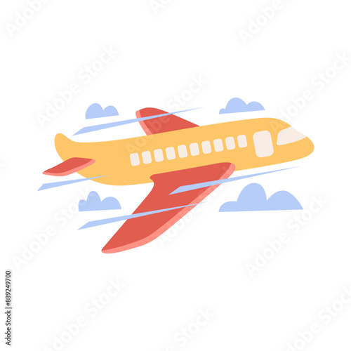 plane flat illustration
