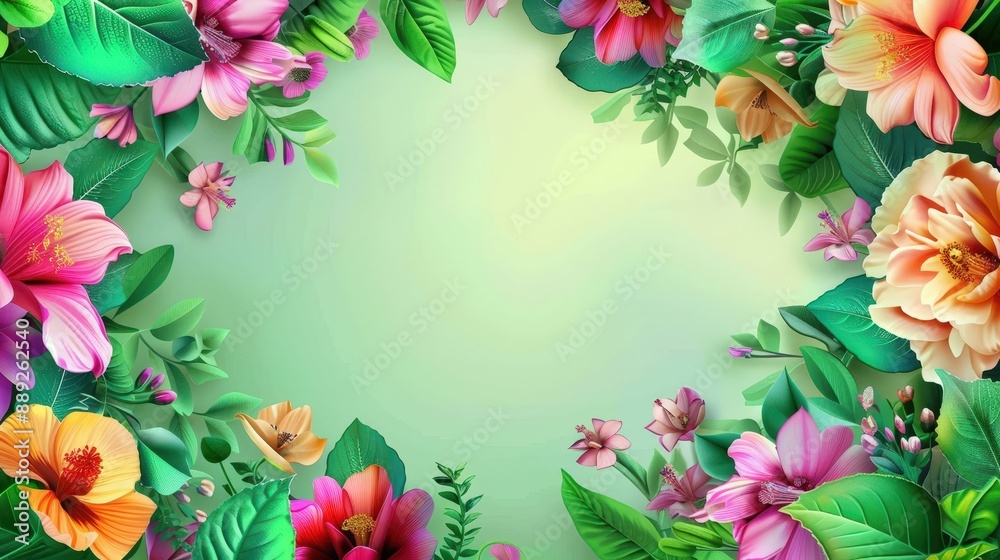 Vibrant Floral Frame Vibrant Floral Frame