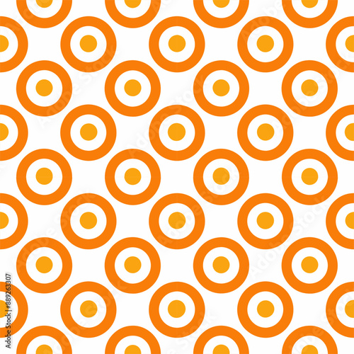 A seamless pattern of colorful circles in slightly, creating a vibrant, playful, and dynamic vector design.