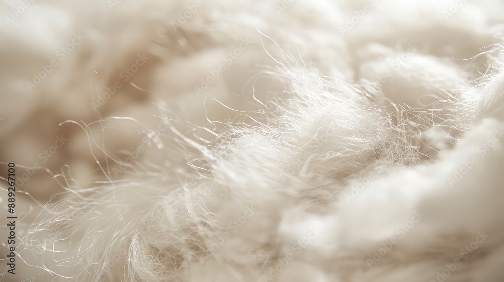 Soft Fluffy Cotton Fibers Close-Up Soft Fluffy Cotton Fibers Close-Up