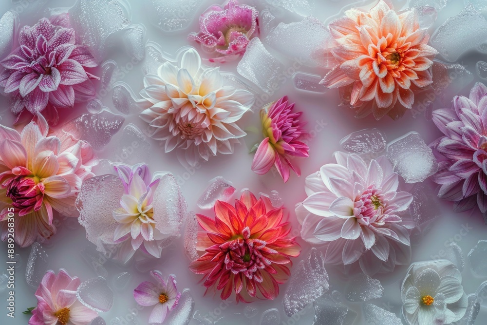 A bouquet of fresh flowers arranged on a wooden table, great for decorating or as a gift
