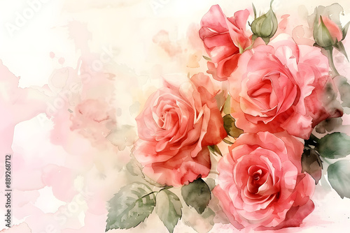 Vintage Romantic Pink Roses