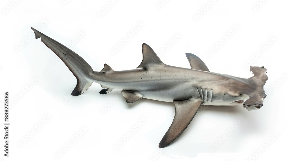 Fototapeta premium Hammerhead Shark full body on white background