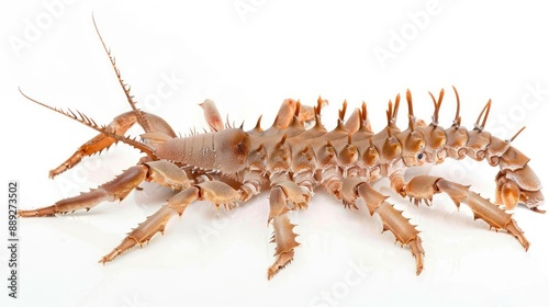 Hallucigenia full body on white background photo