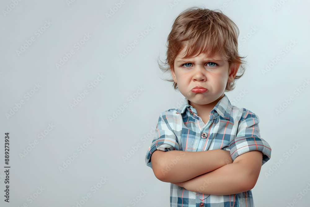 Frustrated Toddler: Portrait of an Upset Little Boy Frustrated Toddler: Portrait of an Upset Little Boy