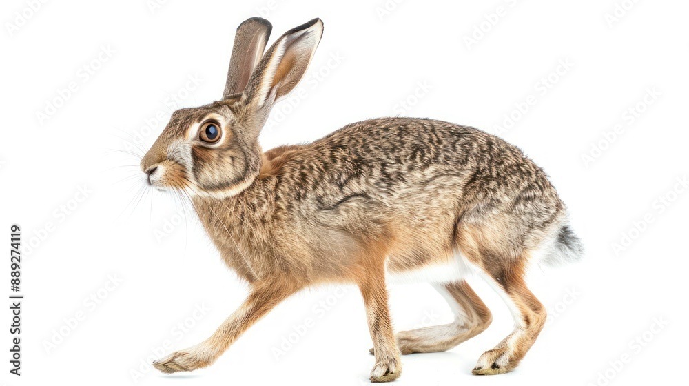 Fototapeta premium Hare full body on white background