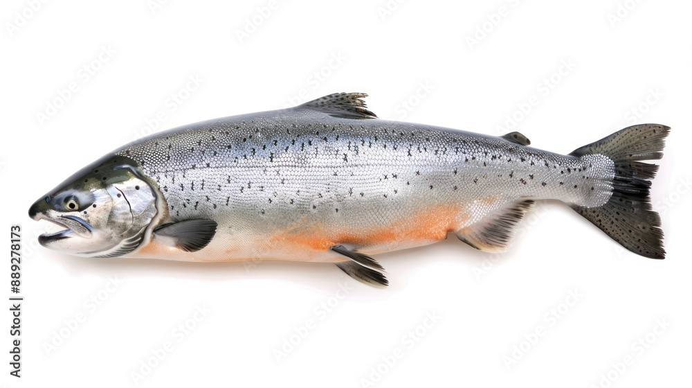 King Salmon full body on white background King Salmon full body on white background