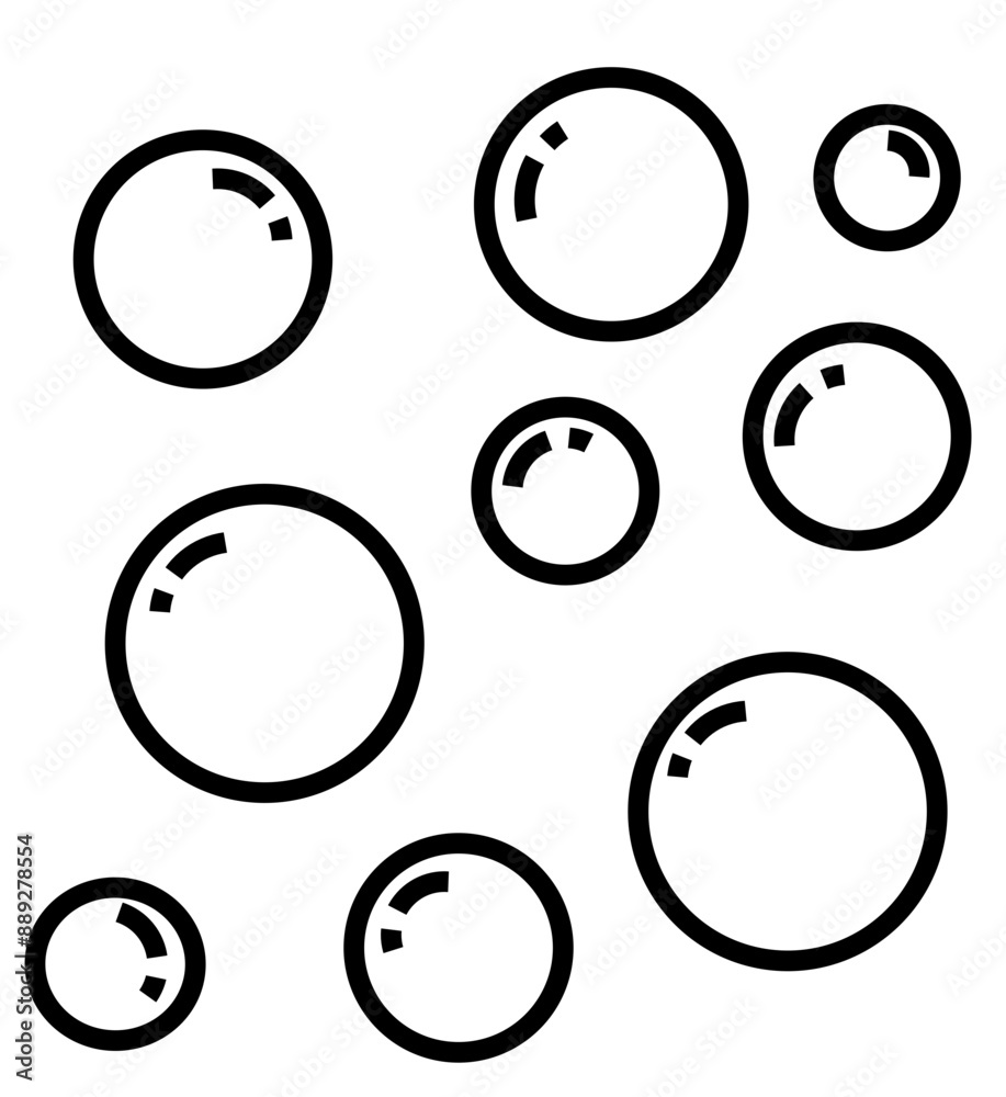water bubble illustration with hand drawn doodle cartoon style vector water bubble illustration with hand drawn doodle cartoon style vector