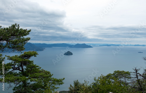 Japan, Seto Inland Sea view from Miyajima island photo