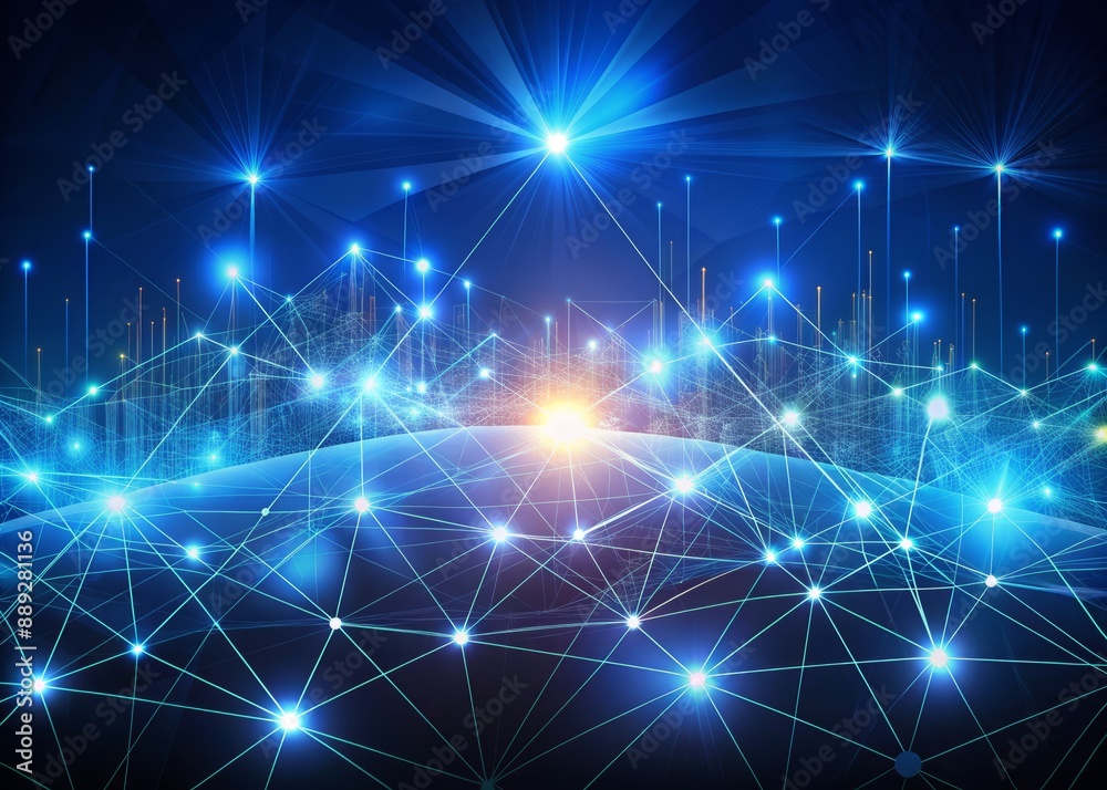 Abstract technology lines background with smart and futuristic, intelligent communication network concept of future connected technology, with Generative Ai Abstract technology lines background with smart and futuristic, intelligent communication network concept of future connected technology, with Generative Ai