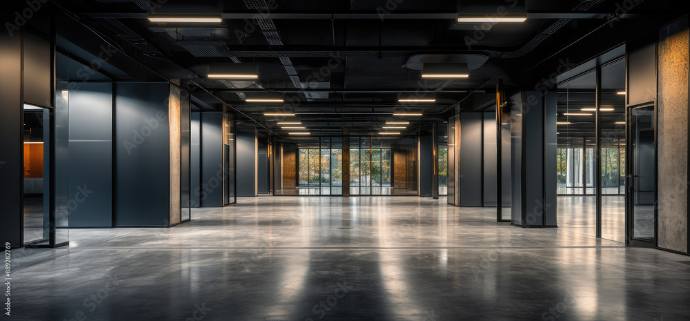 Sleek Modern Office Interior with Open Layout Sleek Modern Office Interior with Open Layout