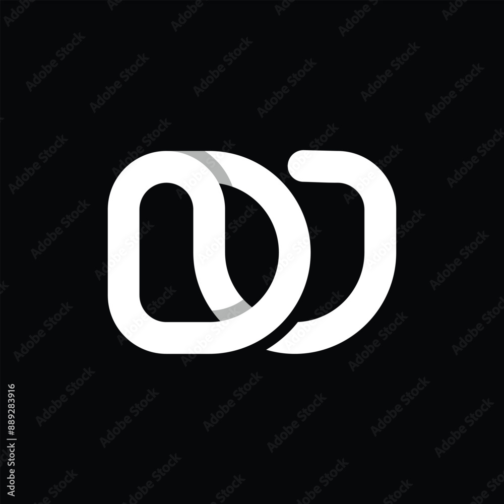 Obraz premium Initial DU Line Modern Minimalist Business Icon Creative Design Simple Logo