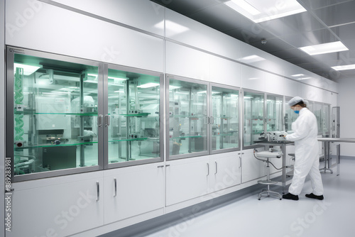 Cleanroom Laboratory with Technician