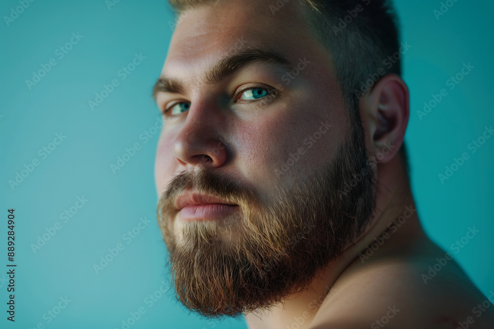 Fototapeta premium close-up portrait of a man with green eyes