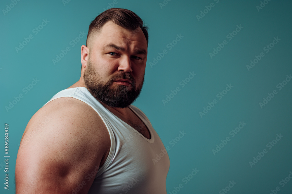 Fototapeta premium portrait of a muscolar rude man