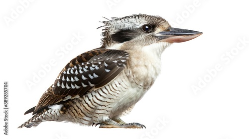 Laughing Kookaburra full body on white background