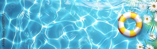 For banners, cards, flyers, social media wallpapers, and more, this modern background with pool illustrations is a great choice.