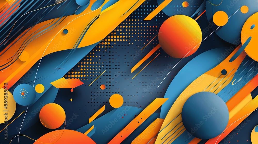 Abstract art with vibrant colors, geometric shapes, and a grunge texture. Abstract art with vibrant colors, geometric shapes, and a grunge texture.