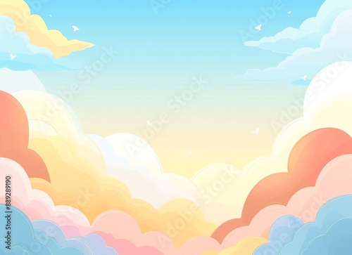The background of this modern illustration is an abstract color summer background