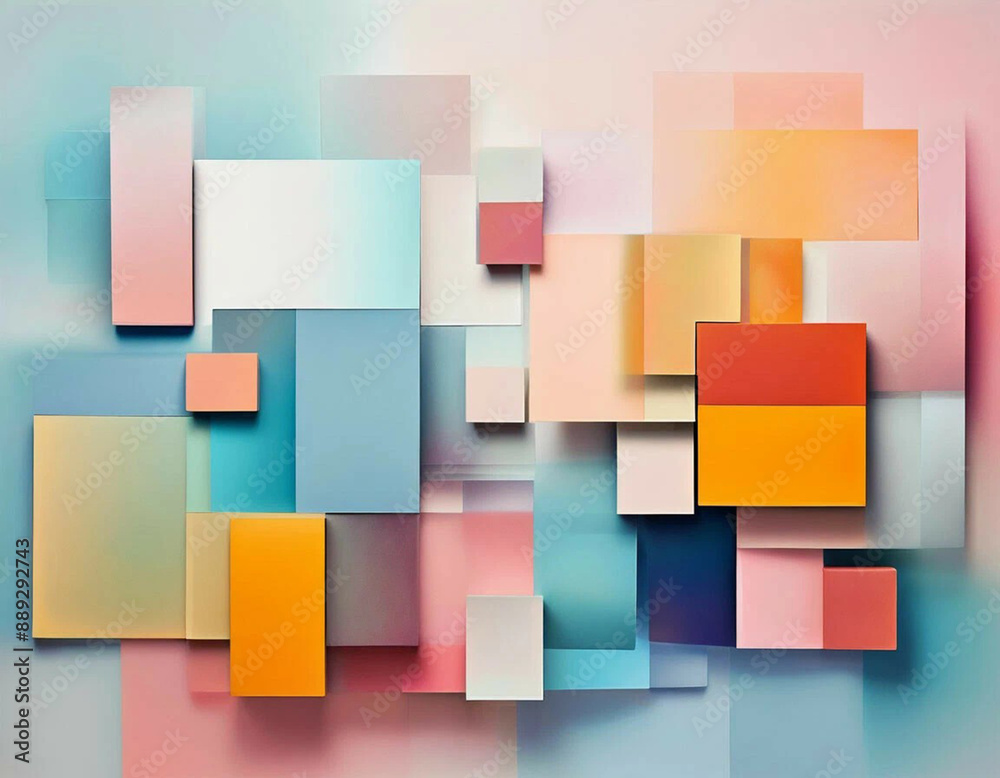 Abstract seamless background or frame with squared and lineal elements, different textures, 3d effects. Pleasant ambient colours. Copy space for presentation or quotes. Abstract seamless background or frame with squared and lineal elements, different textures, 3d effects. Pleasant ambient colours. Copy space for presentation or quotes.