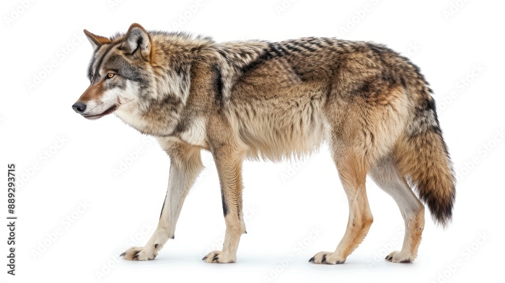 Naklejka premium Mackenzie Valley Wolf full body on white background