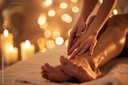 Wallpaper Mural Indulge in luxurious spa experience with candlelight, aromatherapy, foot massage, and serene setting for relaxation. Let tranquility and wellness envelop you with soothing pampering Torontodigital.ca