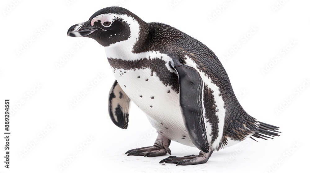 Magellanic Penguin full body on white background Magellanic Penguin full body on white background