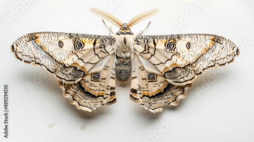 Madora Moth full body on white background photo