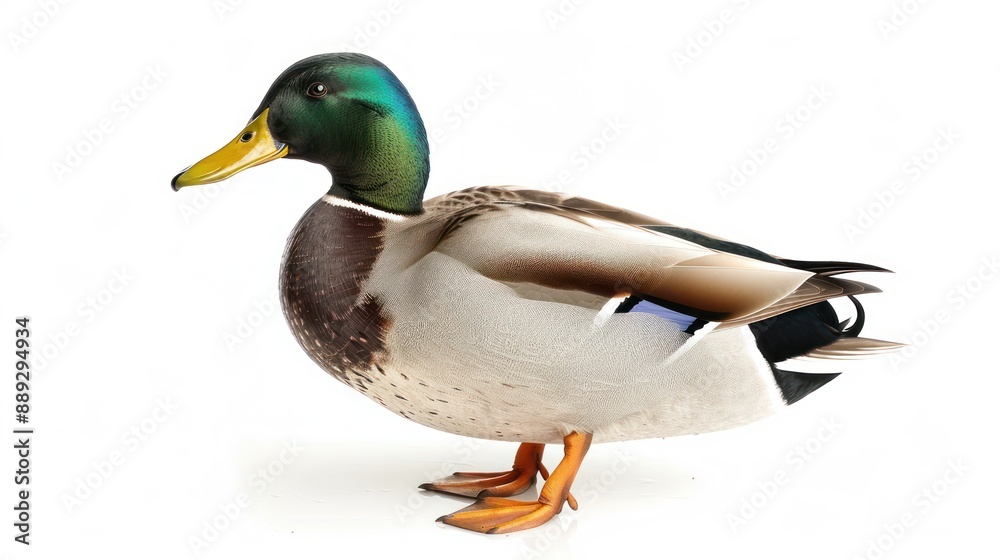 Obraz premium Mallard full body on white background