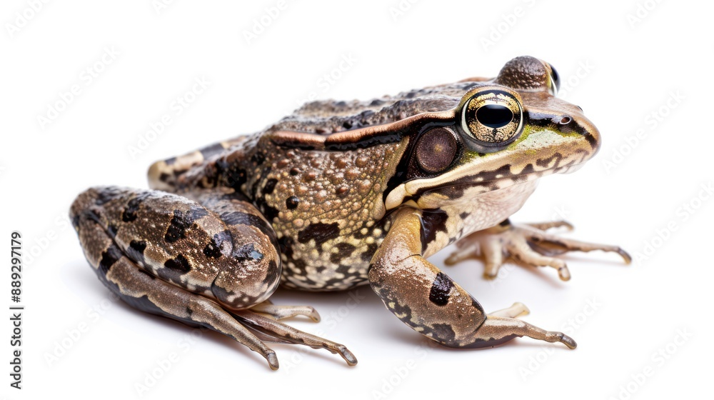 Fototapeta premium Marsh Frog full body on white background