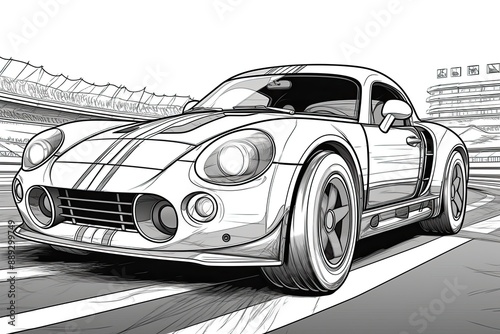 Coloring page for kids car