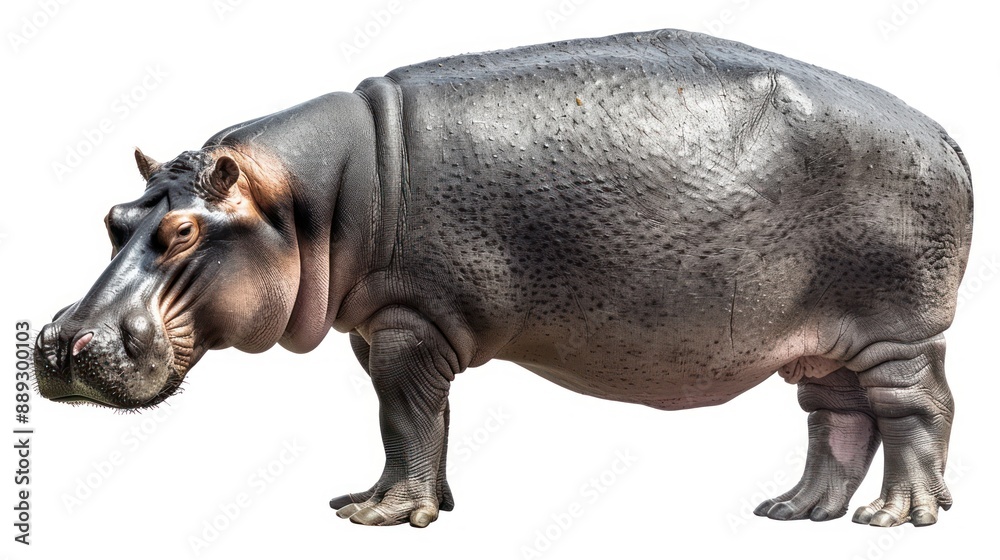 Hippopotamus full body on white background Hippopotamus full body on white background