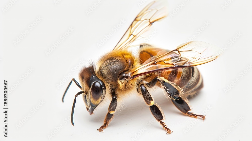 Honey Bee full body on white background Honey Bee full body on white background