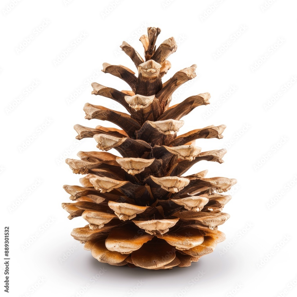 Pine Cone. Christmas Decoration with Pine Cone Isolated on White Background Pine Cone. Christmas Decoration with Pine Cone Isolated on White Background