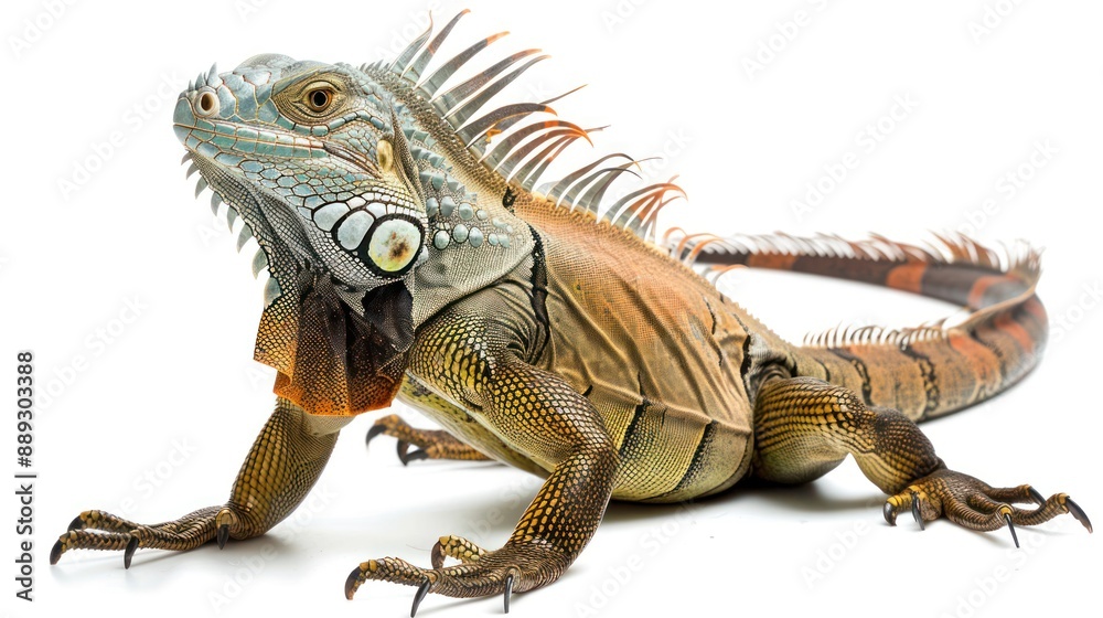 Obraz premium Iguana full body on white background