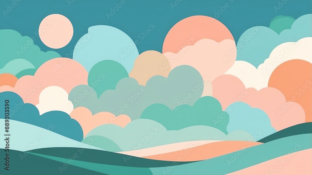 abstract color palette wallpaper with sky blue peach a background abstract color palette wallpaper with sky blue peach a background