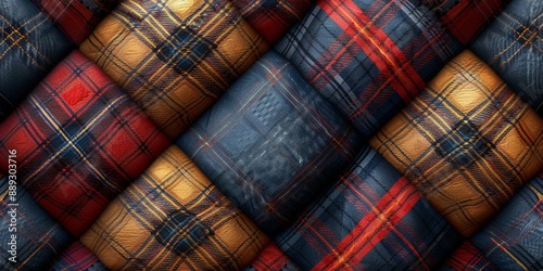 Plaid Pattern Background Banner