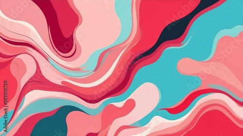 abstract color palette wallpaper with ruby red coral p background