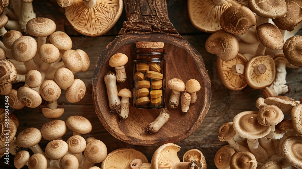 Product Shot of Mushroom Supplement Packet with Blank Label Product Shot of Mushroom Supplement Packet with Blank Label