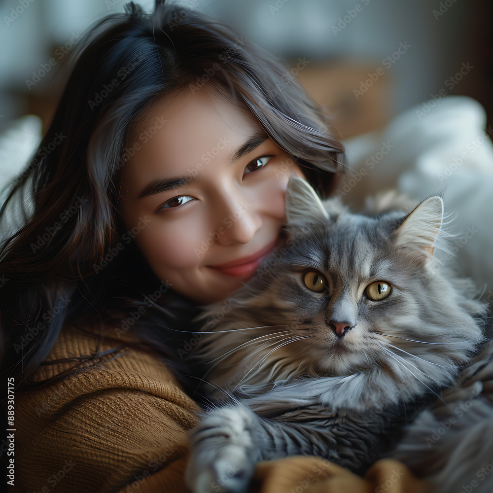 child with cat child with cat